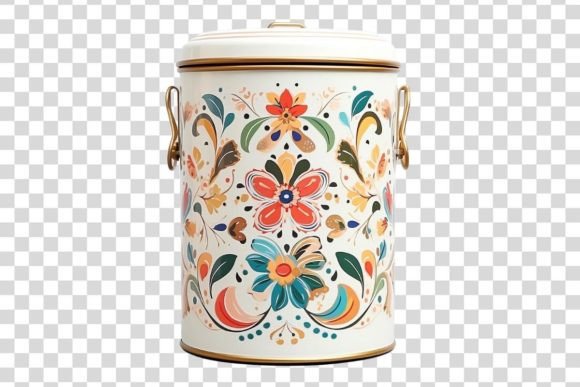 1070 Decorative Trash Can Isolated: A Versatile Tool for Creative Designers