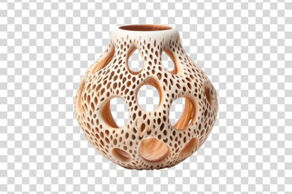 1072 Decorative Vase Isolated