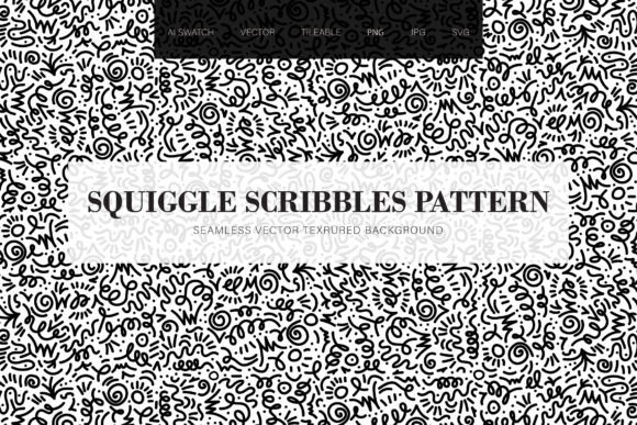 90s Squiggle Scribble Seamless Pattern: A Modern Twist on Retro Design