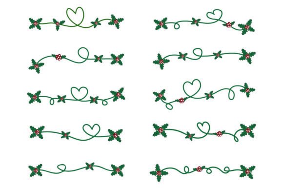 Christmas Flourish Swirl Holly Ornament: A Versatile Design Element for Every Holiday Project