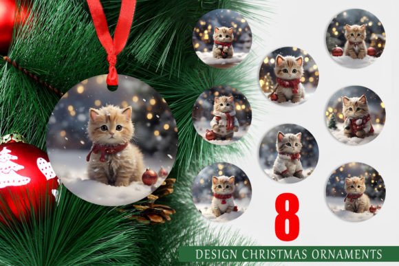 Christmas Ornament Cat: A Festive and Versatile Design for Your Holiday Decor