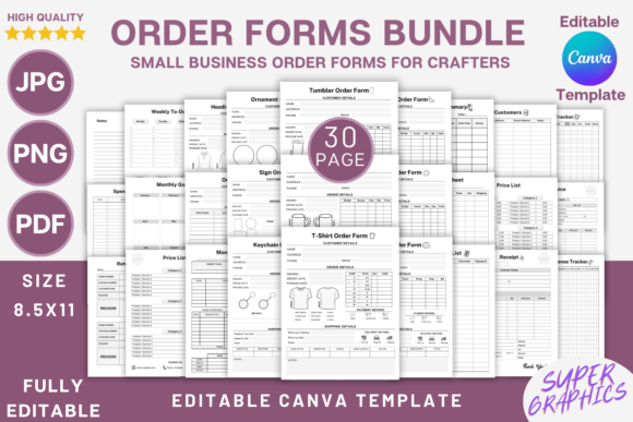 Crafters Business Bundle Order Forms
