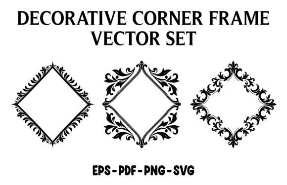 Decorative Corner Frame Vector Clipart for Creative Projects
