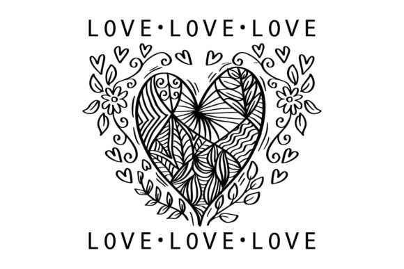 Decorative Doodle Heart Shape: A Versatile Design for Creative Projects