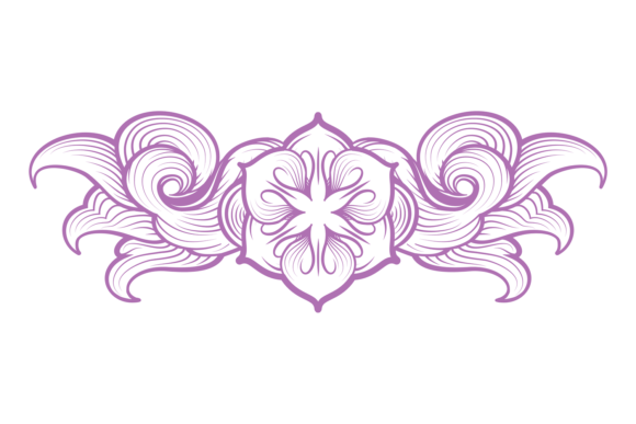 Decorative Filigree Drawing. Romantic Fl