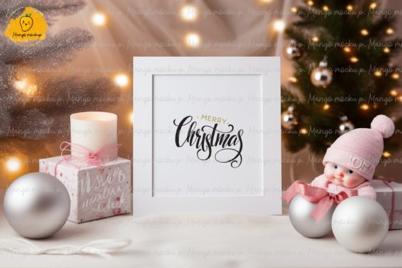 Decorative Frame with Christmas Balls