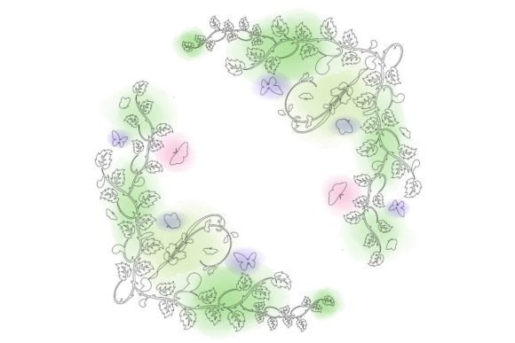 Decorative Hand Drawn Frame: A Versatile Springtime Design Element