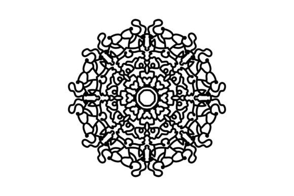 Decorative Mandala Black Icon: A Versatile Design for Modern Creatives