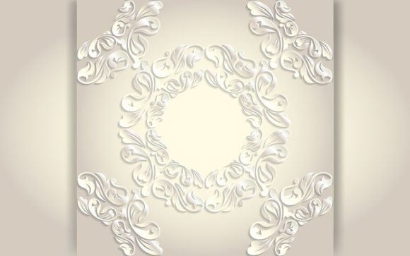 Decorative Paper Cut Floral Background
