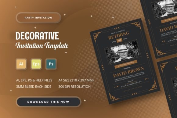 Decorative - Party Invitation: A Versatile and Professional Choice for Event Planning