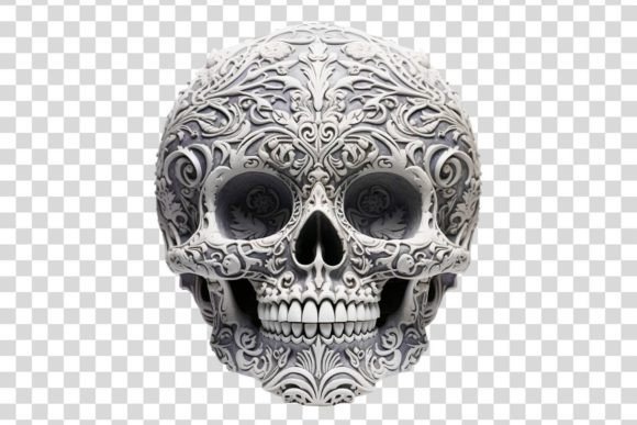 Decorative Skull 2 Isolated: A Versatile Tool for Creative Designers