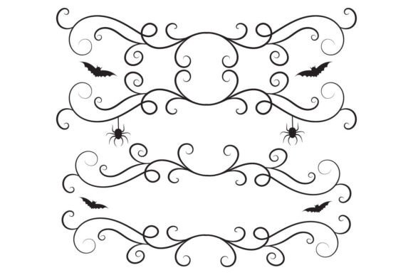 Halloween Flourish Wilds Swirls Ornament