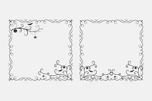Halloween Wilds Swirls Square Border