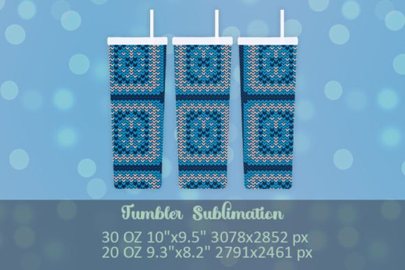 Knitted Decorative Background Tumbler