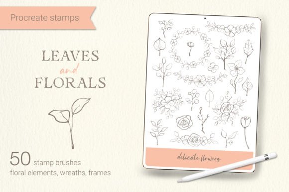 Leaves and Florals Procreate Stamps