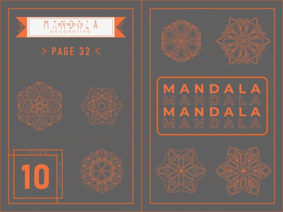 Mandala Coloring Decorative Bundle 32: A Versatile Resource for Creative Projects