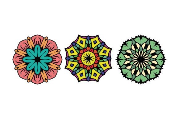 Mandala Flower Decorative Icon Set: A Versatile Design Resource