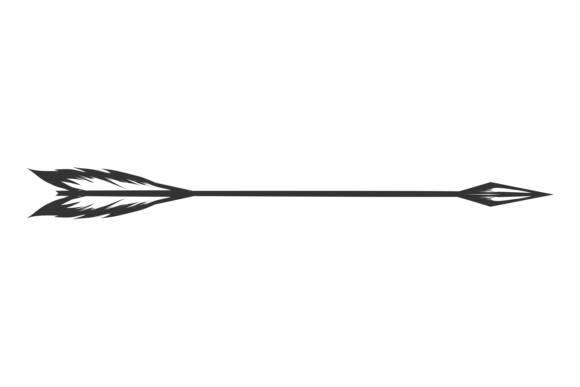 Old Arrow Engraving. Decorative Tribal B: A Unique Design Element for Timeless Elegance