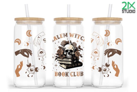 Salem Book Club 16oz Libbey Glass Can: A Versatile Craft and Decor Essential