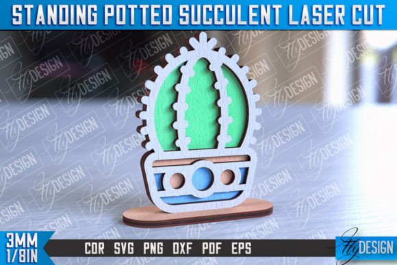 Standing Potted Succulent CNC File: A Creative Tool for Modern Makers