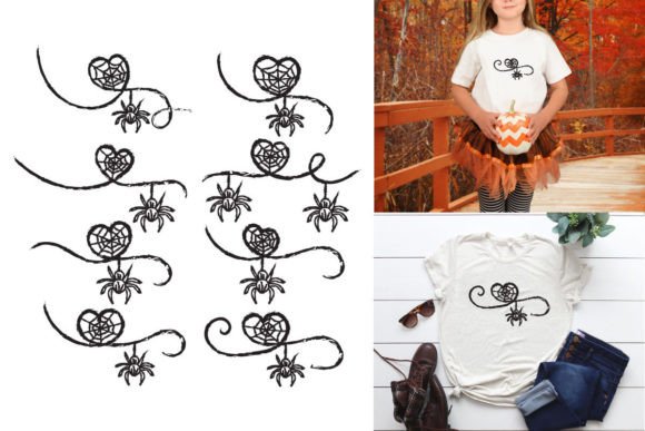 Thin Line Spider Web Halloween Heart: A Versatile Design Element for Creative Projects