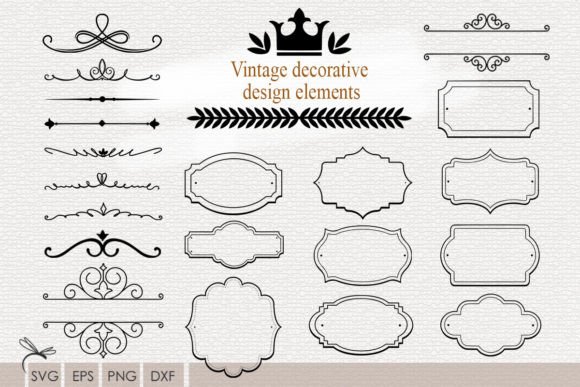 Vintage Decorative Design Elements for Modern Creations