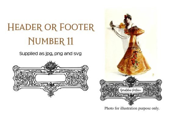 Vintage Decorative Header or Footer 11: Timeless Elegance for Modern Designs